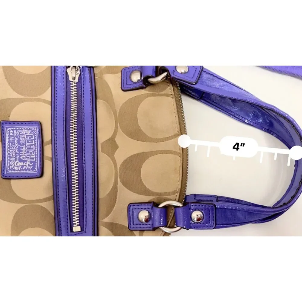 Vintage 2012 Coach Daisy Signature Khaki Convertible Satchel K1260-F21713
